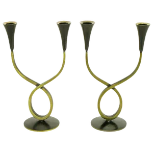 Rena Rosenthal Brass Double Arm Candelabra