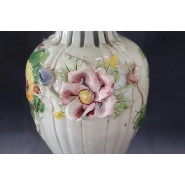 Hand-Painted Ceramic Vase by Bassano, 1990s For Sale - Image 9 of 11