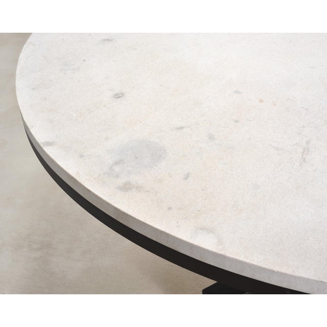 McKinnon and Harris Albemarle Limestone Garden Dining Table 63" For Sale - Image 17 of 18