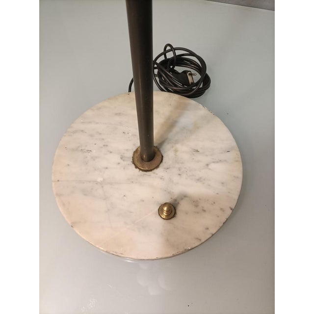 Iron, Brass & Marble Floor Lamp by Alberello Galassia for Stilnovo, 1950s For Sale - Image 10 of 15