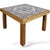 1970s Mid-Century French Tiger Oak Side Table with Tiles, 1970s For Sale - Image 5 of 9