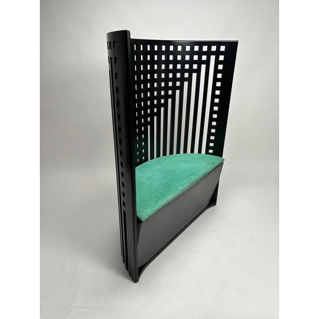 Cassina 312 Willow Throne Original Armchair attributed to Charles Rennie Mackintosh for Cassina, 1980s For Sale - Image 4 of 16