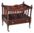 Mid 20th Century English Georgian Style Mahogany Canterbury Magazine Rack Stand 19" For Sale