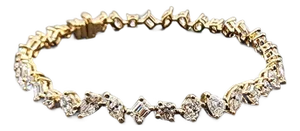 5.57 Ct Mixed Shape Diamond Tennis Bracelet