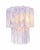 Italian vintage pair of wall sconces in Murano glass and nickel-plated metal structure. The armor polished nickel supports...