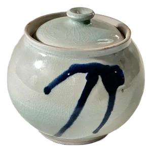 Signed Studio Pottery Vessel With Lid