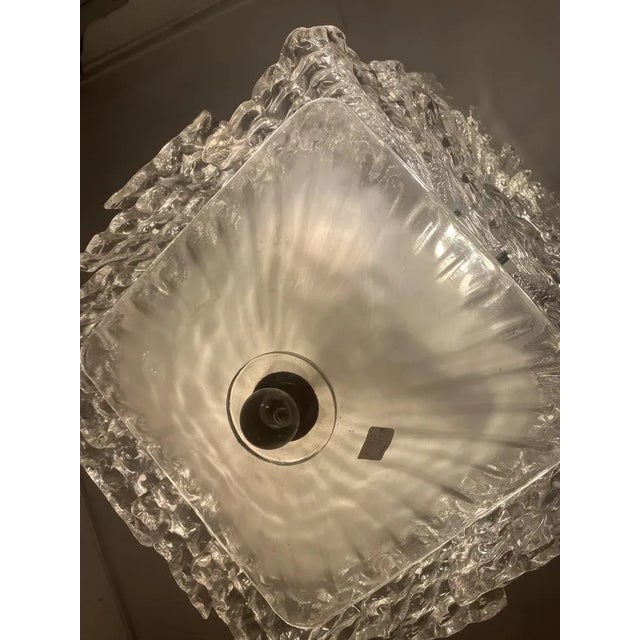 White Vintage Chandelier in Murano Glass For Sale - Image 8 of 9