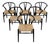 6 Carl Hansen Black "Wishbone" Chairs With Rush Seats, Design by Hans Wegner, For Sale