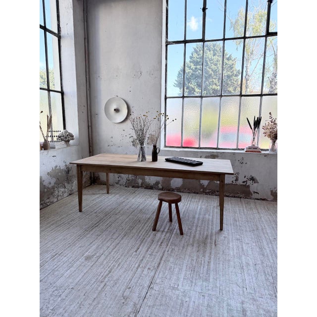 Vintage Farm Table in Cherry Wood, 1970s For Sale - Image 3 of 18