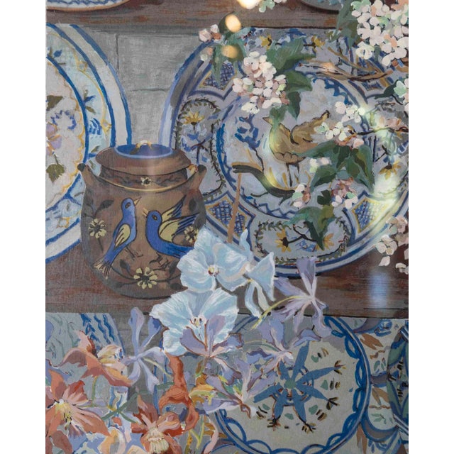 Mid 20th Century Floral Composition Realism Serigraph For Sale In Atlanta - Image 6 of 9