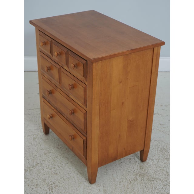 Traditional Pair Ethan Allen Country Colors Maple 4 Drawer Nightstands For Sale - Image 3 of 17