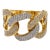 10k Yellow Gold 1-1/5 CTTW Natural Diamond Men's Infinity Ring, Size 9 For Sale