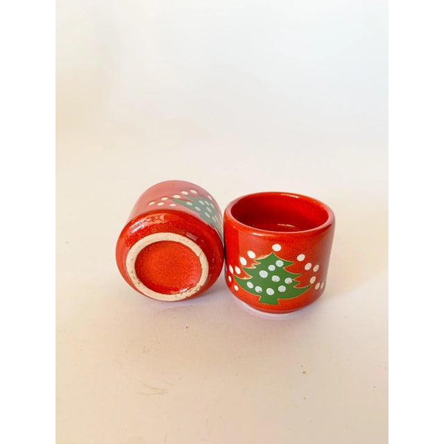1970s Vintage German Waechtersbach Christmas Tree Candle Holders- Set of 2 For Sale - Image 5 of 5
