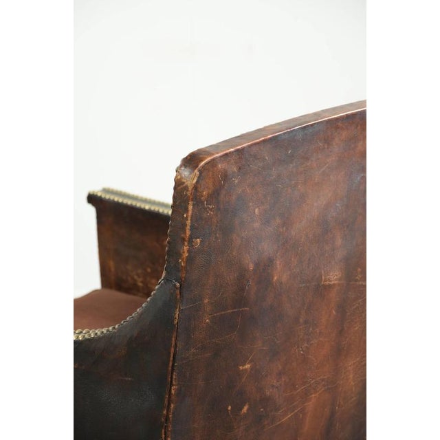 Art Deco Armchair in Velour and Decorative Nails For Sale - Image 14 of 15