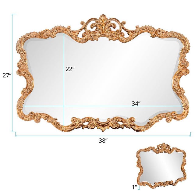 Gold Talida Gold Mirror For Sale - Image 8 of 9