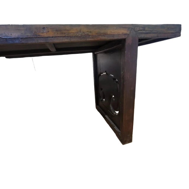 Wood Vintage Chinese Shanxi Elm Calligraphy Table For Sale - Image 7 of 8