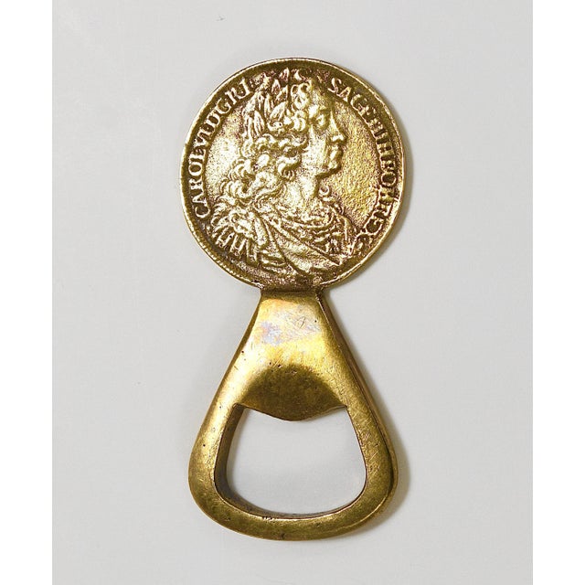 Maria Theresia Coin Bottle Opener in Brass attributed to Carl Auböck, Austria, 1950s For Sale - Image 9 of 14