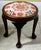 Salmon Beautifully Crafted Vintage Victorian-Style Footstool With Suzani Embroidery For Sale - Image 8 of 11