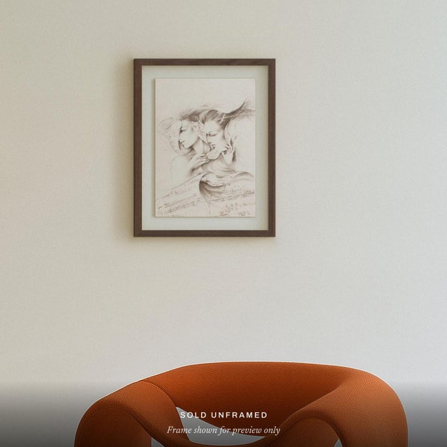 Gérard DARAN (1946–present) Duo (ocre) Year: 1990 Medium: lithograph Support: Arches paper Sheet Size: 20.08 × 14.57 in...