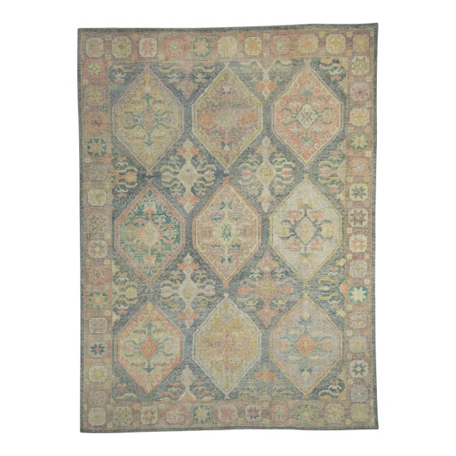 Turkish Oushak Rug 9'5" x 12'9" #18637 For Sale