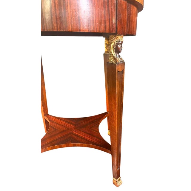 This exquisite Empire-style accent table showcases the refined neoclassical elegance of the early 19th century. Crafted in...