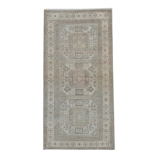 Vintage Turkish Oushak Area Rug 2' X 6' For Sale