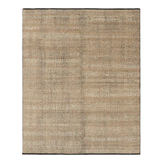 Rug & Kilim’s Mamluk Style Rug with Geometric Floral Patterns in Beige-Brown - 5x8 For Sale