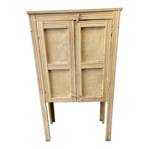Antique Early American Primitive Style Pie Safe Punched Tin Cabinet