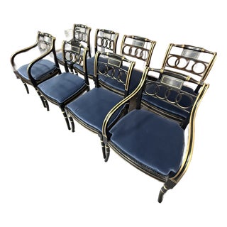 Late 20th Century Baker Furniture Historic Charleston Collection “Governor Alston” Dining Chairs (Set of 8) For Sale