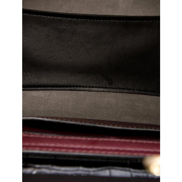 Metal 2020s Givenchy Embossed Leather Shoulder Bag Top Handle Mystic Mini Croc-Embossed, Attributed For Sale - Image 7 of 14