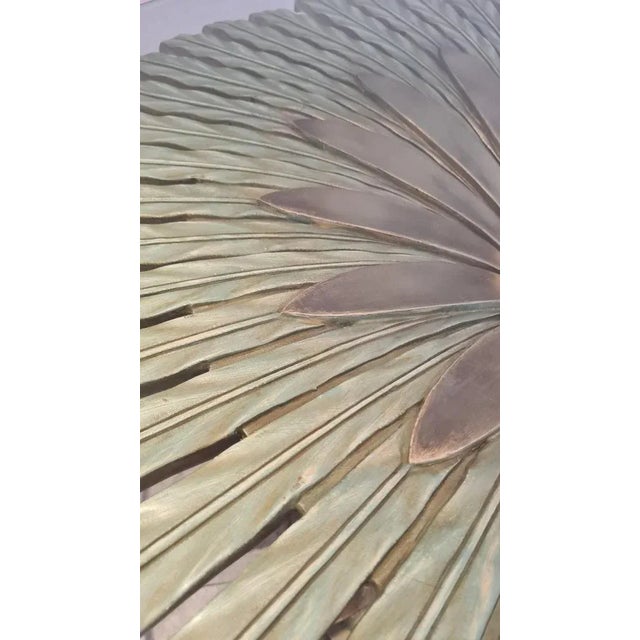 Hollywood Regency Round Italian Carved Wood Dining Table For Sale - Image 3 of 10