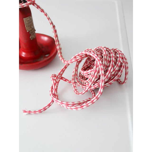 Vintage Roloff Supreme Red Mushroom Boat Anchor With Rope For Sale - Image 12 of 14