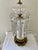 Traditional Mid 20th Century Tall Crystal Lamp With Dangling Crystals For Sale - Image 3 of 8