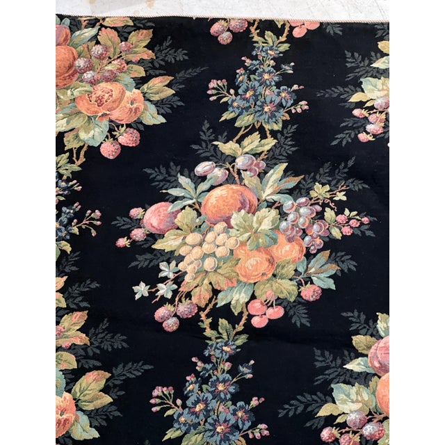 Textile Vintage Decor of France Tapestry Card Table Sized Fruit Tablecloth For Sale - Image 7 of 13