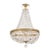 French Empire Crystal Basket Chandelier, Gilt Bronze, Early 20th C. For Sale