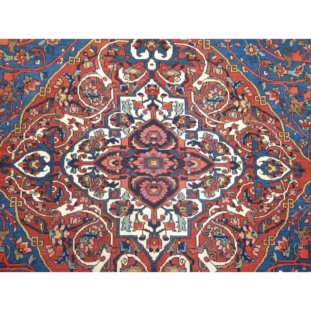 Antique Zabihi Collection Persian Bakhtiari Blue Rug - 9'10" x 16'9" For Sale - Image 9 of 12