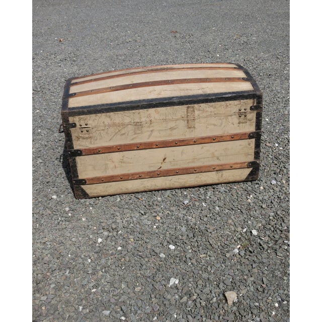 Antique French Travel Trunk For Sale - Image 11 of 11