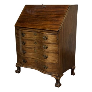 English Mahogany Secretary Desk, 1930s For Sale