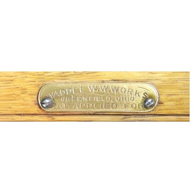 1910s Waddell Wooden Ware Works Oak Country Store Display Case & Cash Register Drawer For Sale - Image 12 of 16