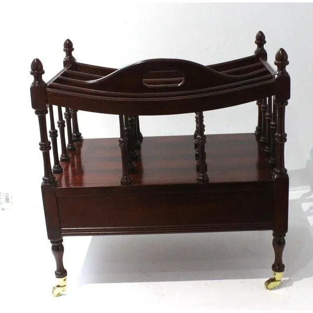 Canterbury Magazine Stand English Regency Style For Sale - Image 4 of 13