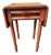 Antique Federal Period 1 Drawer Cherry and Flame Mahogany Dropleaf Work Table For Sale