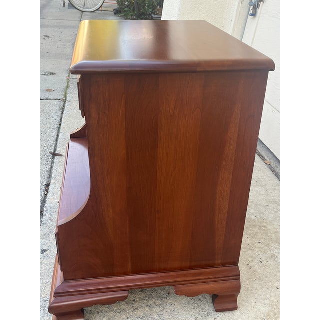 Wood Solid Cherry Bedroom Side Table 1950s For Sale - Image 7 of 11