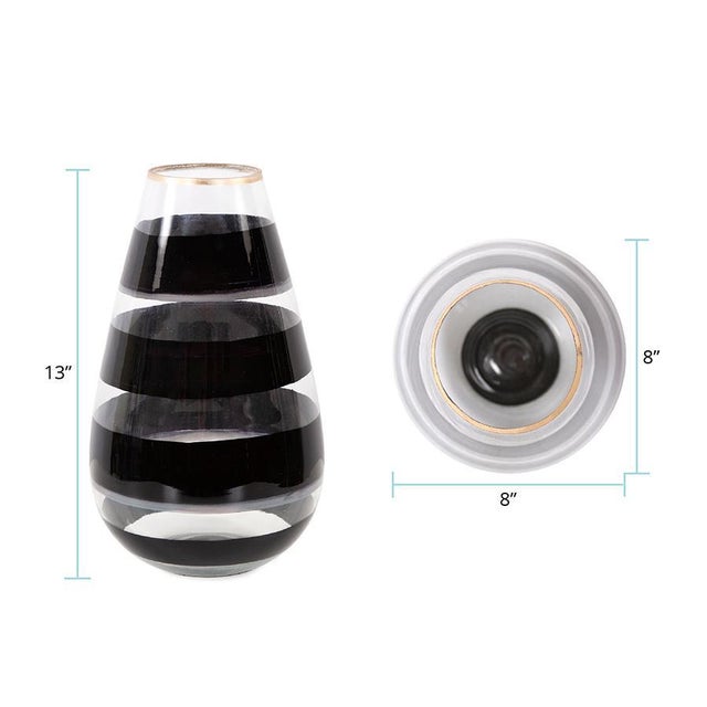 Vector Glass Torpedo Vase- Short For Sale In Chicago - Image 6 of 6