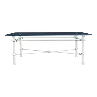 Vintage Diego Giacometti Style Wrought Iron Coffee Table For Sale