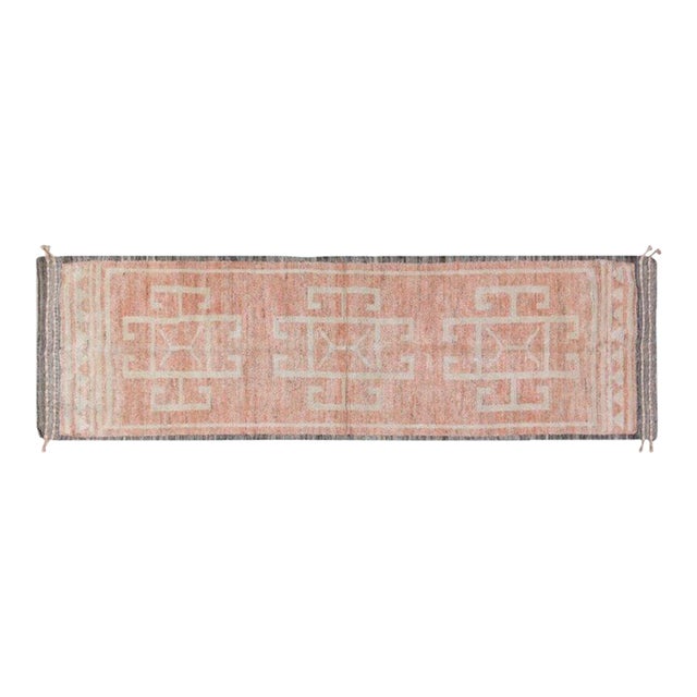 New Moroccan Hand Knotted Wool Rug, 2'8x9 For Sale