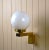 1970s Swedish Model V397 Sconces in Brass and Opaque Glass by Hans-Agne Jakobsson for Hans-Agne Jakobsson AB, 1970s, Set of 2 For Sale - Image 5 of 11