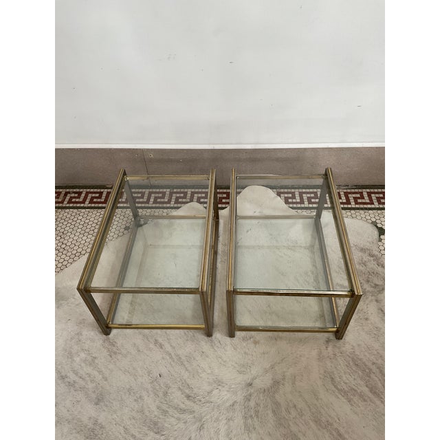 Late 20th Century Late 20th Century Pair of Glass Top Coffee Tables For Sale - Image 5 of 15