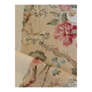 Lee Jofa Bryanston Hand Blocked Fabric 19 1/2 Yards For Sale