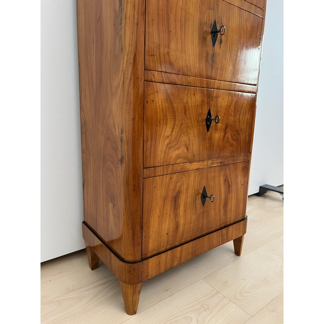 Biedermeier Five Drawer Chiffonier in Cherry Veneer, South Germany, 1830 For Sale - Image 17 of 18