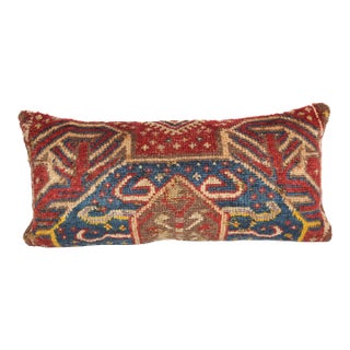 Antique Tribal Turkish Blue Tones Sofa Rug Pillow Cover -14'' X 31'' For Sale